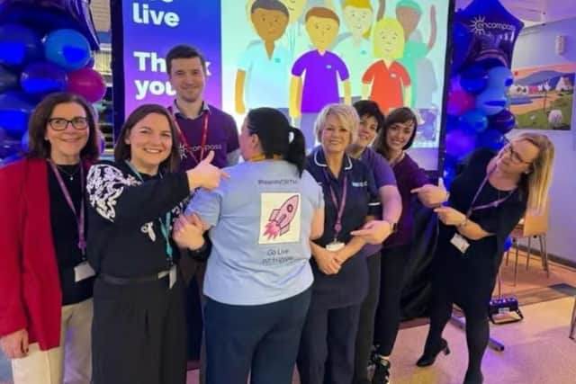 Staff from the Northern Trust celebrated going live with encompass in November  2024. CREDIT NHSCT