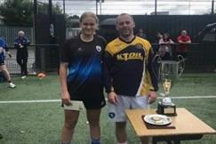 Player of the Shield (2023) was awarded to Northern Ireland Captain Anastasija Stanyte (who was playing for Craigavon City FC Coaches). Anastasija was presented with the award by Frank McCabe.