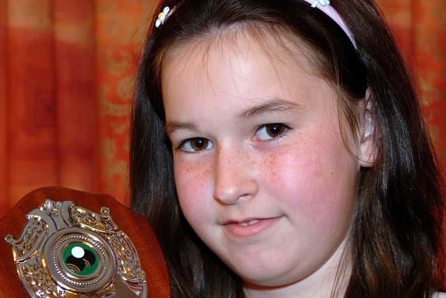 Hannah Watterson, runner-up in the Woods Bowling Club Beginner Cup in 2007. Missing from the picture is Gareth Evans.