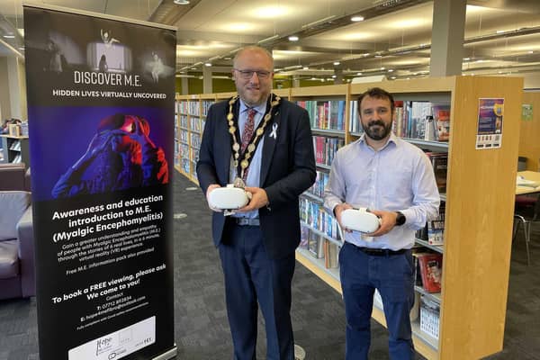 Councillor Andrew Gowan immersed himself in a powerful VR experience created to raise awareness and educate people about M.E.