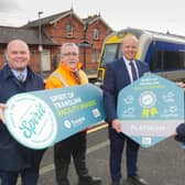 Celebrating success at the SPIRIT of Translink Facility Awards are Michael McKinty, Joe Hollyoak, John Thompson and Clive Watson, Translink.