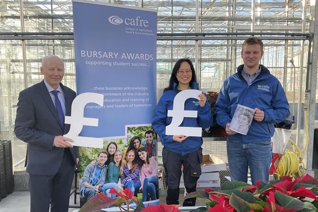 A total of 49 bursaries, each valued at £1,500, were awarded during 2023, along with seven scholarships worth £2,500 each. This, CAFRE says, demonstrates the unwavering support industry has for higher education students enrolled at the college. In total, £91,000 was presented to degree students studying at Greenmount Campus, Enniskillen Campus and Loughry Campus during 2023.