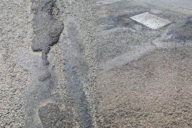Pictured left is the road surface at Broad Street, on the right top of Fairhill | National World