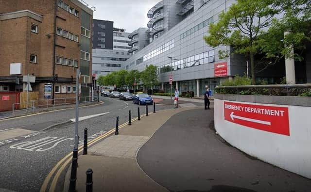 The footage was recorded close to the Royal Victoria Hospital's Emergency Department. (Pic by Google).