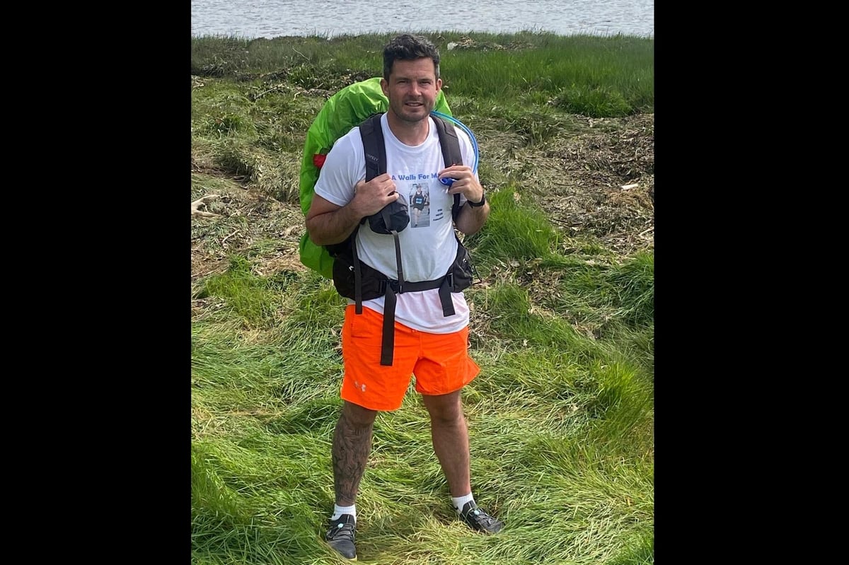 Carrickfergus man Lee Colligan taking on mammoth 2500km walk to raise awareness of M.E in tribute to his late brother
