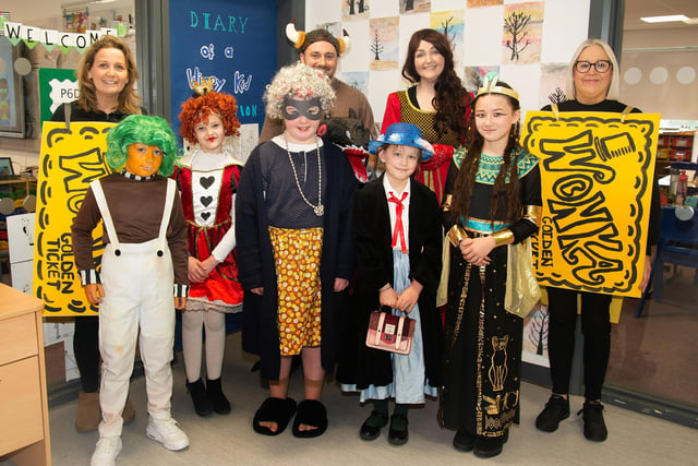 Pupils and staff of Millington Primary School all dressed up as their favorite book characters for World Book Day on Thursday. PT10-235.