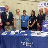 Rhonda Mullan, Department of Health. Kyle Savage Deputy Major, Armagh, Banbridge and Craigavon Council, Ursula Boyle President Rotary Club of Portadown, Carol Murray and Emma from Dementia N.I. and Alzheimer’s Society, Southern Area Trust,  Carla Lochhart, DUP MP Upper Bann, Simon Quinn Wellness Centre Armagh Road Portadown.