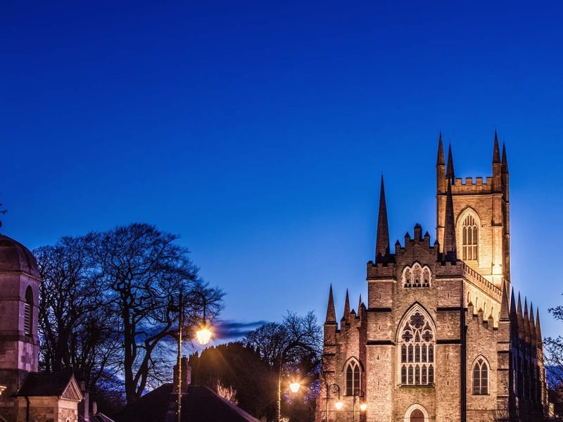 Embark on a chilling journey to Down Cathedral, a spin-tingling Church of Ireland cathedral that lies on the same grounds as a haunting Benedictine Monastery, built in 1183. No ordinary place, Down Cathedral is also home to the grave of Saint Patrick himself; explore its eerie interior adorned with magnificent stained glass windows, box pews, and an organ case that seems to hum with spectral melodies.
For more information, go to discovernorthernireland.com/down-cathedral-and-saint-patricks-grave
