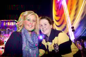 Rebecca Stewart and Aislinn Archibald from Moycraig YFC enjoy the fun of the Old Lammas Fair in Ballycastle in 2010