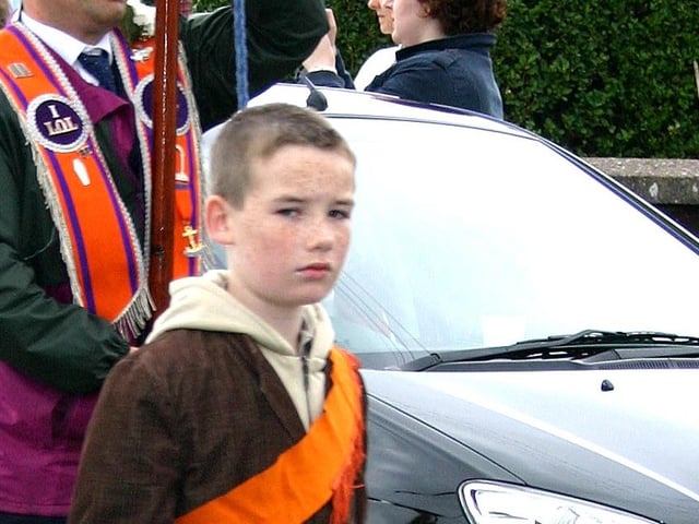 This young man was pictured on parade at the 2007 12th celebrations in Ballymoney.