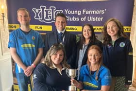 Members of Holestone YFC with the Club of the Year Award. (Pic: Contributed).