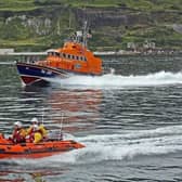 Larne RNLI crew rescued two people from the water off Islandmagee on Thursday, August 17. Picture: Larne RNLI