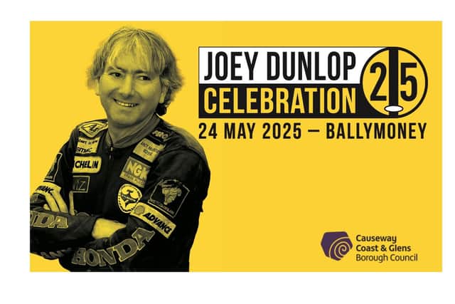 The achievements of motorcycling legend Joey Dunlop will be remembered at a special event in Ballymoney on Saturday, May 24. CREDIT CAUSEWAY COAST AND GLENS COUNCIL