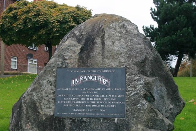 The US Rangers were based at Sunnylands in Carrickfergus during World War II. It was the only US military unit to be formed on foreign soil. The  Sunnylands Memorial stands as a permanent tribute to the US Rangers. There is also a museum at Boneybefore dedicated to the elite battalion.