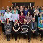 Dr Sarah Fleming with Ballymoney Family Practice Team. Credit Phil Smyth