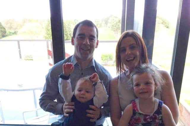 Craigavon family Angela and Frank McCabe and their two children Emma and Michael.