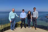 Paul Hogarth and Anthony McGuigan, from The Paul Hogarth Company pictured with Catherine Wright and Andrew Todd, from Tandem Design, who will collectively undertake the audit of the Causeway Coastal Route. CREDIT TOURISM IRELAND