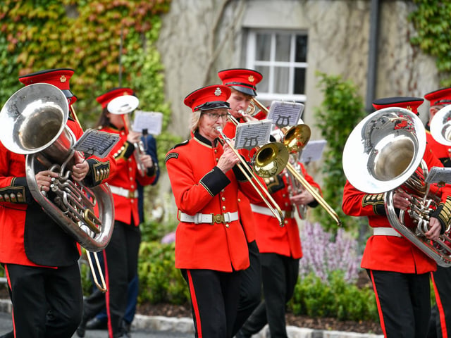 Keeping in tune for the parade in Scarva.