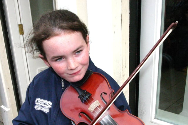 Playing the violin at the 2007 Lammas Fair.