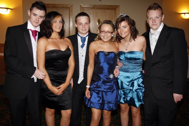 DRESSED TO IMPRESS...This group was pictured at the Dunluce School Formal at the Royal Court Hotel in 2009.