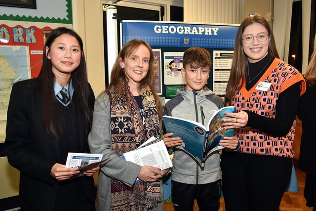 Visitors learn about life at Portadown College during the open night.