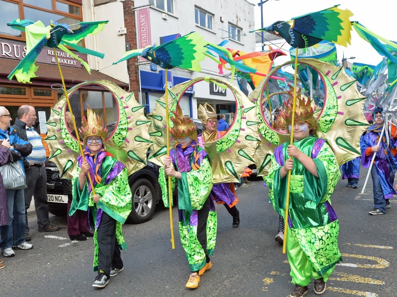 Spectators enjoying the Larne Alive parade. INLT 23-059-PSB