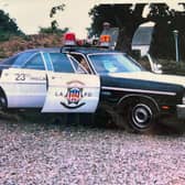 An American police car owned by the late Portadown DJ and entertainer Krazy Kenny Gregg is missing and the Gregg family are asking the public to help them find it.