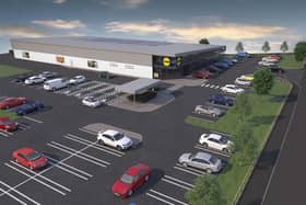 A computer generated image of the new Lidl store in Cookstown which will be officially opened on June 26 by Aaron Hughes | Supplied