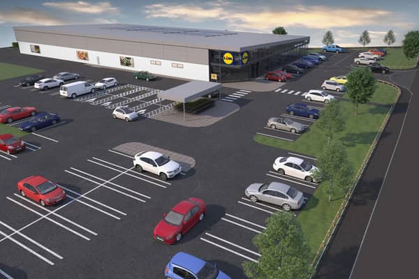 A computer generated image of the new Lidl store in Cookstown which will be officially opened on June 26 by Aaron Hughes | Supplied