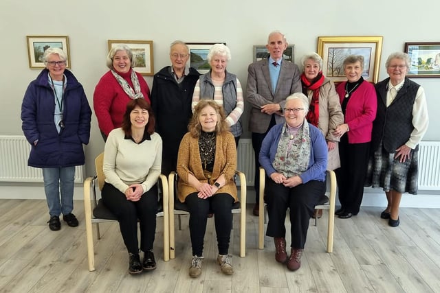 Members of St Mark's Art Club pictured at the opening of their exhibition in Millennium Court Arts Centre which runs until Thursday, April 19.