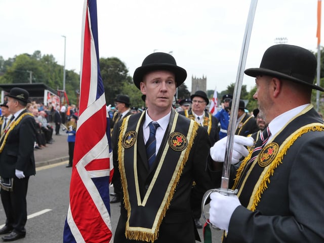 Pictured at the 'Last Saturday' parade in Larne.