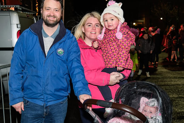 Enjoying the fun at the Christmas lights switch on Sunday evening.