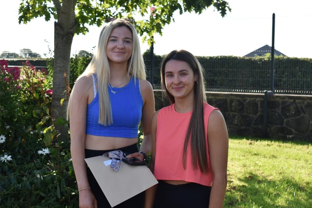 Students at St Conor's College celebrating their A level and A/S level results