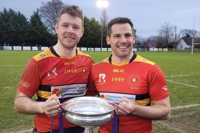 Ballyclare players got their hands on the Energia Men's All Ireland Junior Cup for the first time.