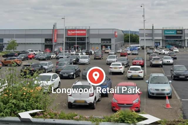 General view of Longwood Retail Park, Newtownabbey. Image: Google
