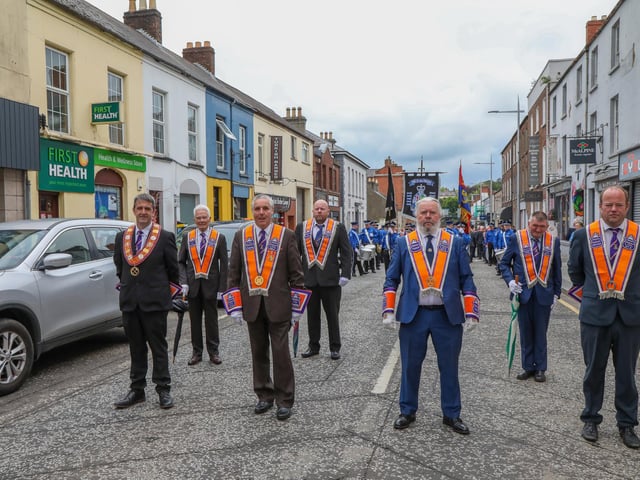 Pride of Ballymacash Flute Band led Lisburn District No 6 on Empire Sunday
