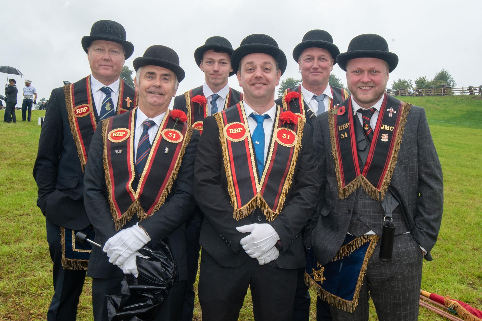 Sir Knights from Donaghrisk RBP 31 posing happily at the field in Dungannon.