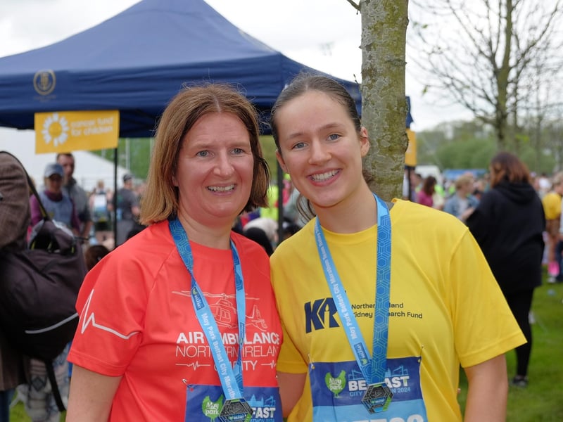 Sinead and Shauna Cooney who ran for N. Ireland Kidney Research Fund.