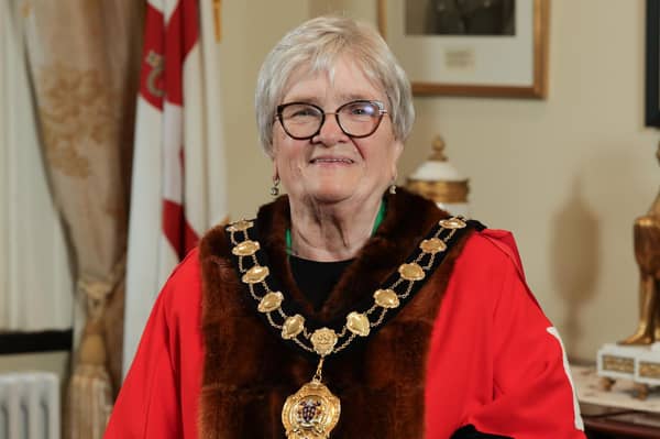 Mid and East Antrim Mayor, Alderman Beth Adger MBE who has died. Pic supplied by Mid and East Antrim Borough Council