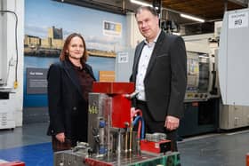 Pictured (L-R) are Joanne Liddle, Managing Director, IPC Mouldings and Brendan McGuigan, Director, Advanced Manufacturing and Engineering, Invest NI.  Photo: Invest NI