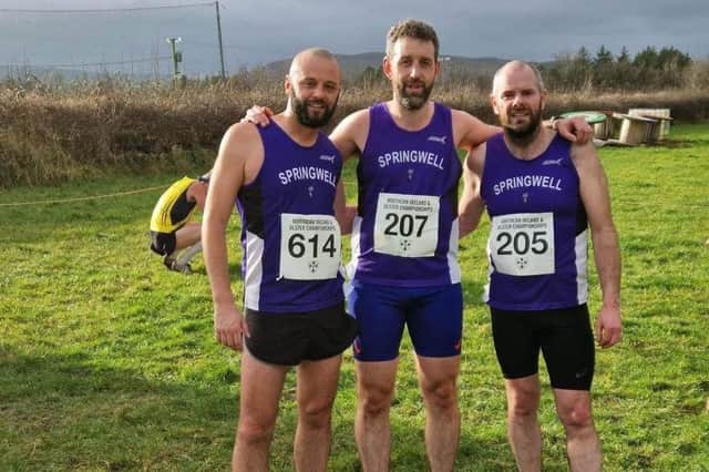 Aaron Steele, Stephen McLaughlin and Barry Mullan at the XC Event