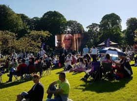 The coronation will be shown on big screens in three parks.