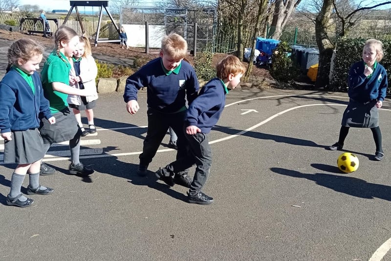 Children at Dunseverick Primary School are having a blast outdoors, thanks to a £1,500 grant from Tesco's Stronger Starts initiative.