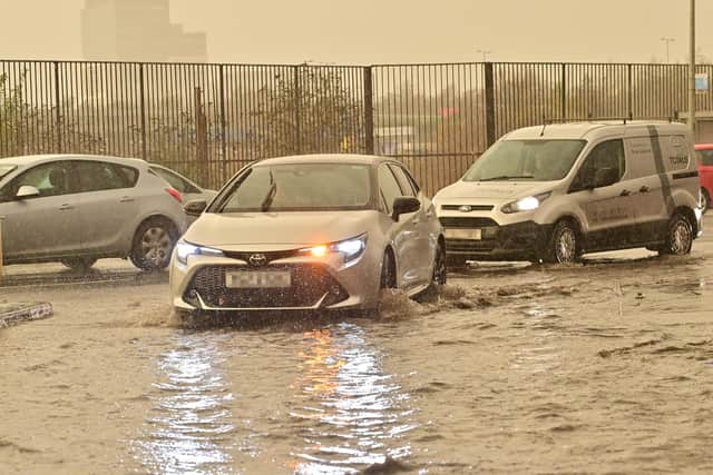 The Met Office has issued a thunderstorm warning for parts of Northern Ireland, which could lead to heavy rain. Picture: Pacemaker