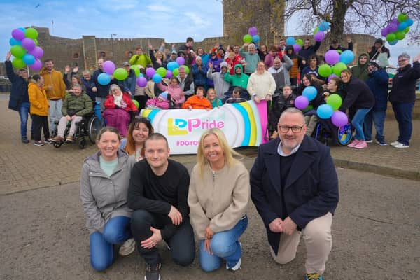 Learning Disability Pride working group members, from left to right, Emma Tenant (back) Lynsey McClelland, Thomas Haighton, Kellie Ritchie and David Sutherland. Photo: submitted