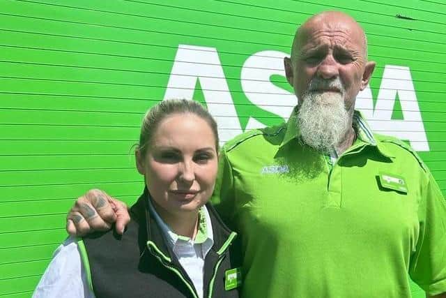 Ali Glendenning who works alongside his daughter Shelly at Asda Cookstown. Credit: Asda