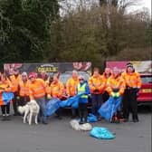 The recent litter pick along the A8 was carried out by 27 participants. Photo submitted