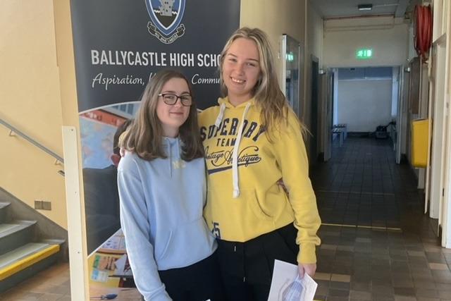 Ballycastle High School students receiving A and A/S level results