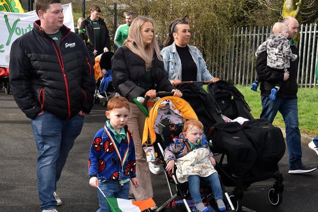 All forms of transport took part in Friday's St Pat's parade in Lurgan. LM12-214.