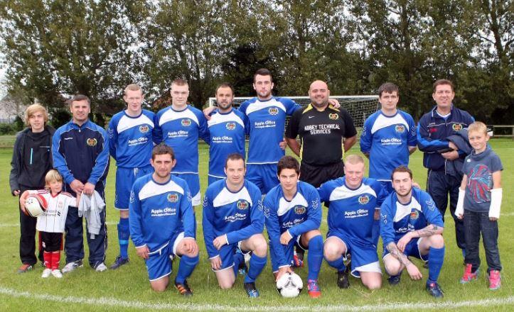 Mossley FC, an Amateur Football team established 1949, play their home games at Mossley Pavilion. They are pictured in 2012.